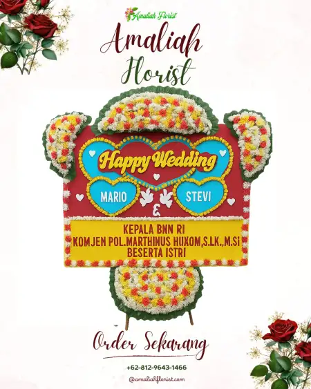 Papan Bunga Pernikahan Tridaya Sakti